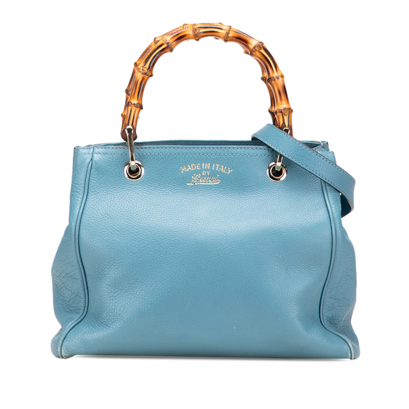 Pre-Loved Gucci Small Calfskin Bamboo Shopper Satchel - Picture 1 of 11